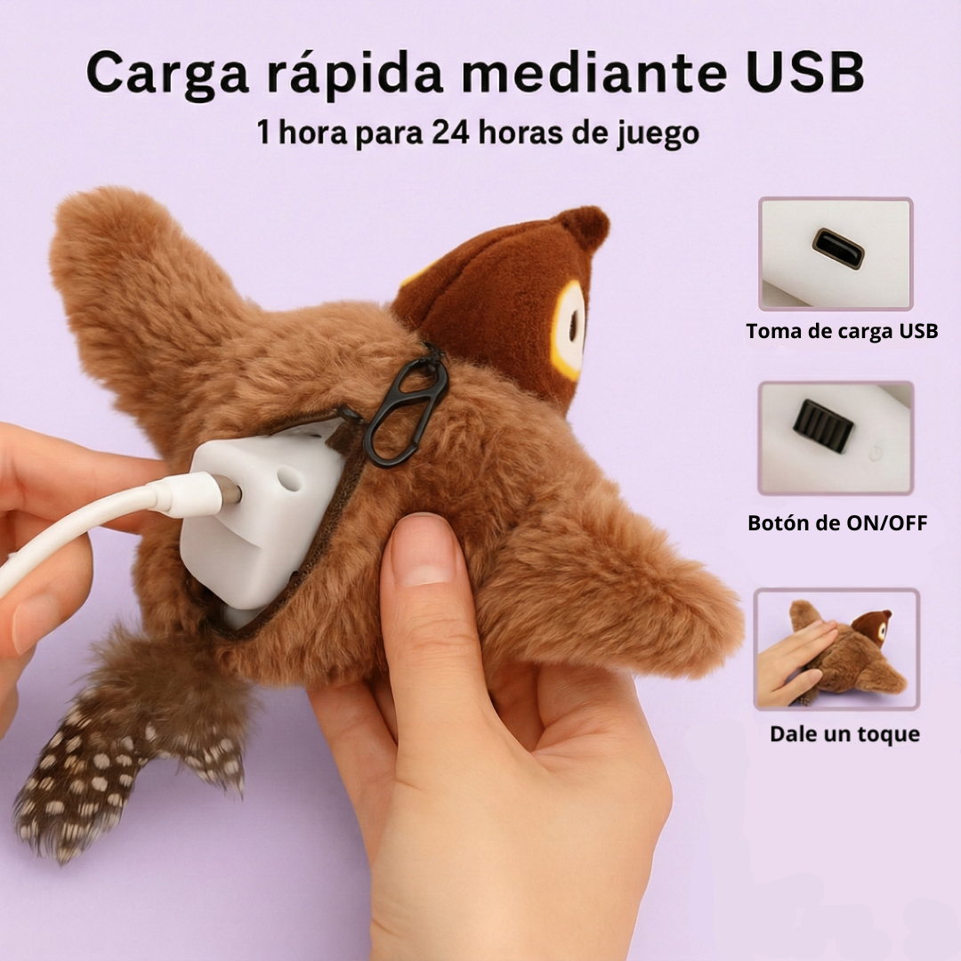 🐦BirdieFly® - Pájaro Interactivo Realista