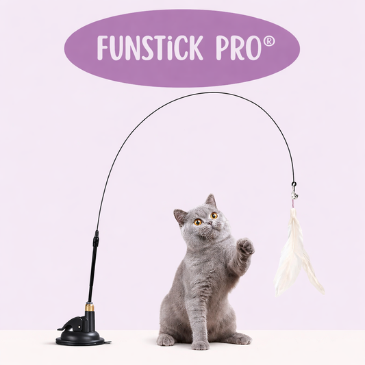 🐾 FunStick Pro® – Juguete interactivo con ventosa para gatos